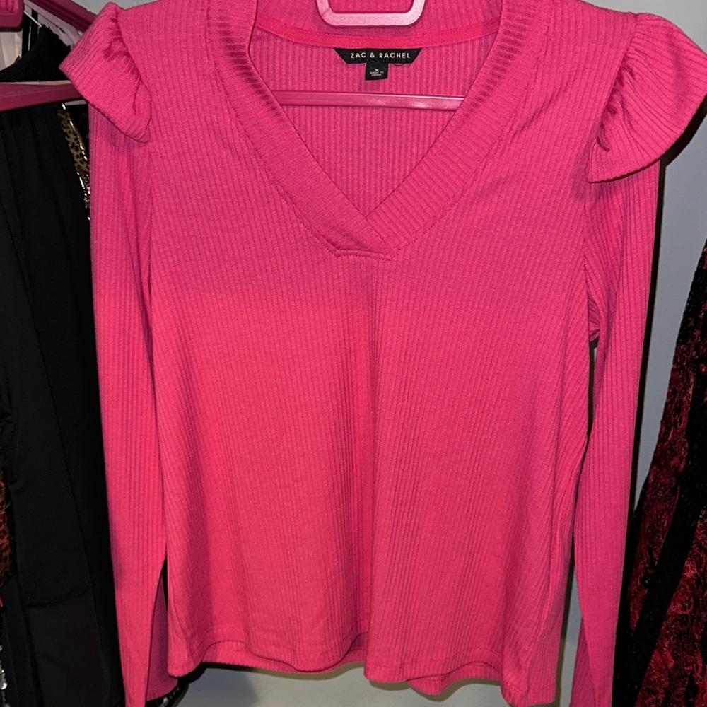Zac & Rachel Fuchsia Long Sleeve Top